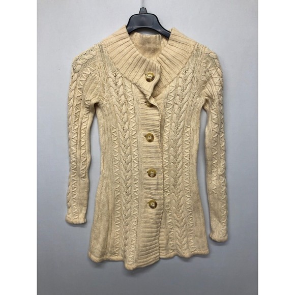 Banana Republic Extra Fine Merino Wool Cardigan Sweater Size Small M121 -11 - Picture 1 of 15